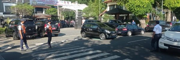 Pengamanan Kegiatan Kunjungan Gubernur Jawa Tengah ke kantor Pemerintah Kota Salatiga
