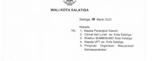 SURAT EDARAN WALI KOTA SALATIGA NOMOR: 551.1/0337 TENTANG PENGATURAN, PENJAGAAN, PENGAWALAN, DAN ATAU PATROLI