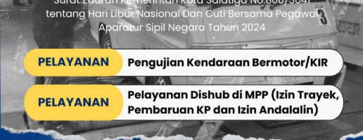 PENGUMUMAN LIBUR PELAYANAN DINAS PERHUBUNGAN KOTA SALATIGA