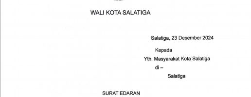 SURAT EDARAN WALI KOTA SALATIGA PERUBAHAN REKAYASA LALU LINTAS  KAWASAN JL.JEND SUDIRMAN