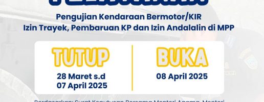PENGUMUMAN LIBUR PELAYANAN DINAS PERHUBUNGAN KOTA SALATIGA