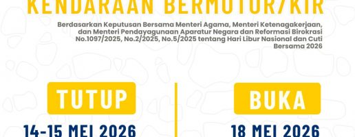 PENGUMUMAN PELAYANAN PENGUJUAN KENDARAAN BERMOTOR